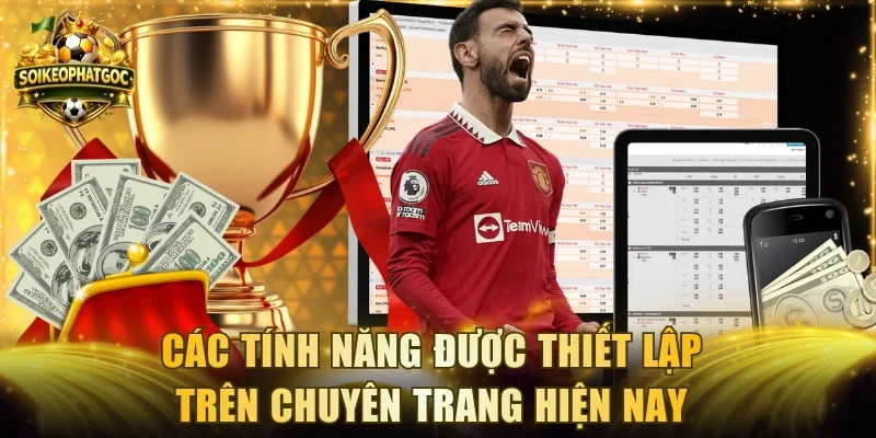 Các tính năng được thiết lập trên chuyên trang hiện nay