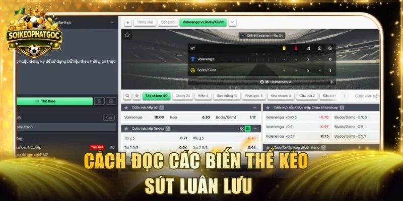 Cách đọc các biến thể kèo sút luân lưu