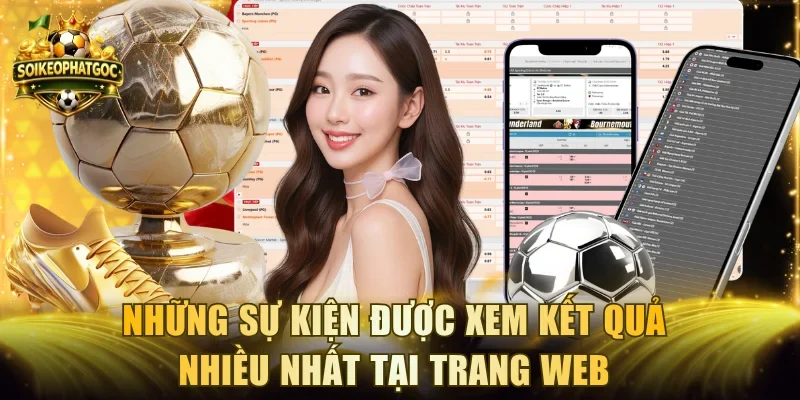 Những sự kiện được xem kết quả nhiều nhất tại trang web